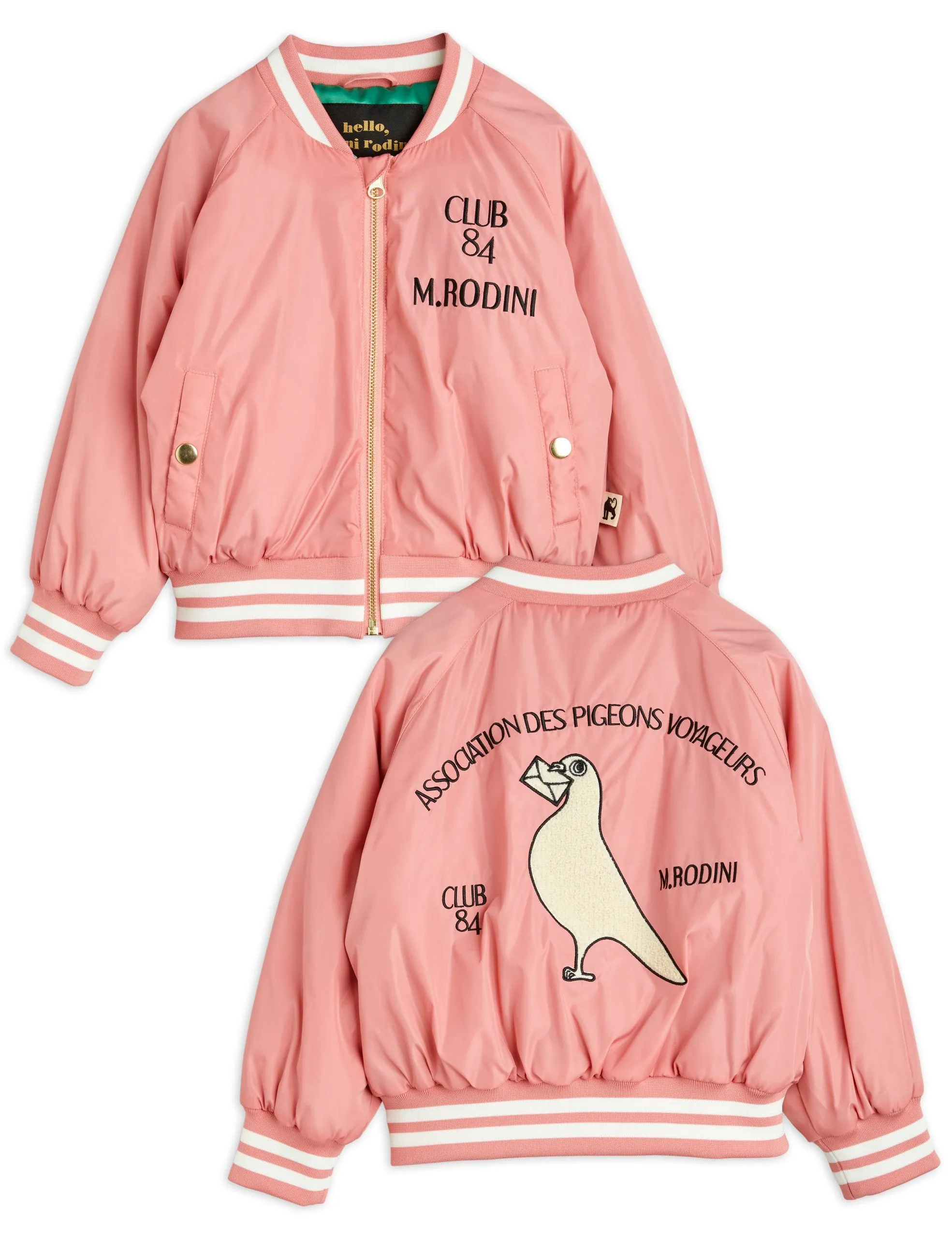Mini Rodini Pigeons Woven Basketball Jacket