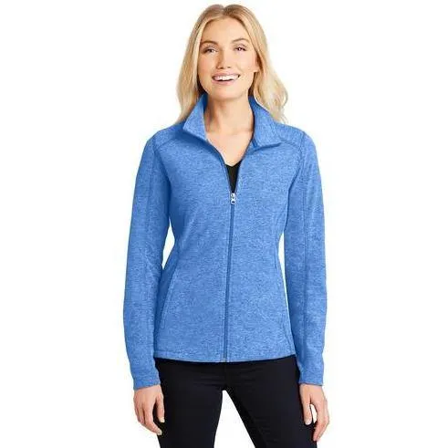 Port Authority® Ladies Heather Microfleece Full-Zip Jacket