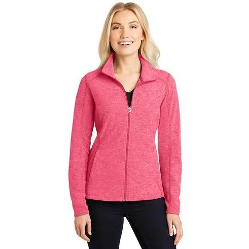 Port Authority® Ladies Heather Microfleece Full-Zip Jacket