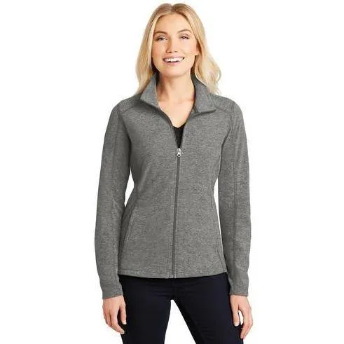 Port Authority® Ladies Heather Microfleece Full-Zip Jacket