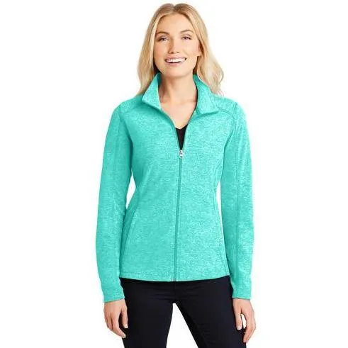 Port Authority® Ladies Heather Microfleece Full-Zip Jacket