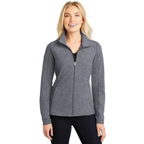 Port Authority® Ladies Heather Microfleece Full-Zip Jacket