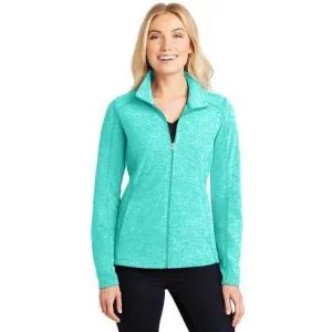 Port Authority® Ladies Heather Microfleece Full-Zip Jacket
